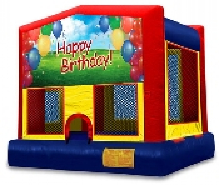 Happy Birthday Theme 15' x 15' Bounce House