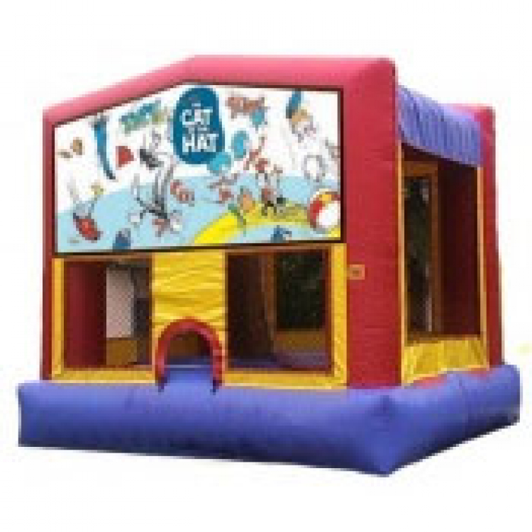 Cat in The Hat Theme 15' x 15' Bounce House