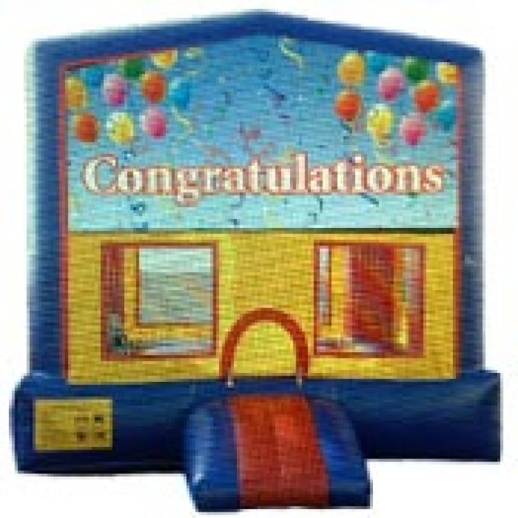 Congratulations Theme 15' x 15' Bounce House